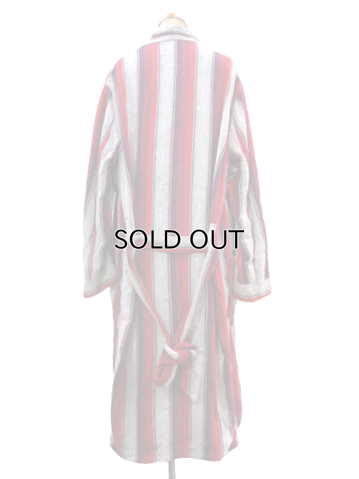 画像2: 1960's~ "Sears" Stripe Pile Gown　Red / White　size Free (2)