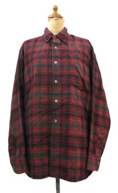 画像1: 1950's~ "Pendleton" Buttondown L/S Wool Shirts　Red / Black　size M - L (表記 L) (1)