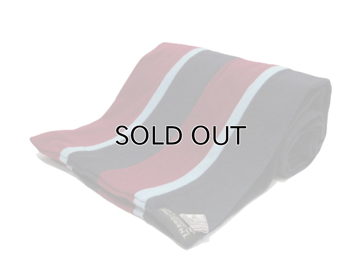 画像5: 1960's "T.M,Lewis & Sons" England School Muffler　Burgundy / Navy　161cm x 26.5cm  (5)