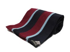 画像5: 1960's "T.M,Lewis & Sons" England School Muffler　Burgundy / Navy　161cm x 26.5cm  (5)