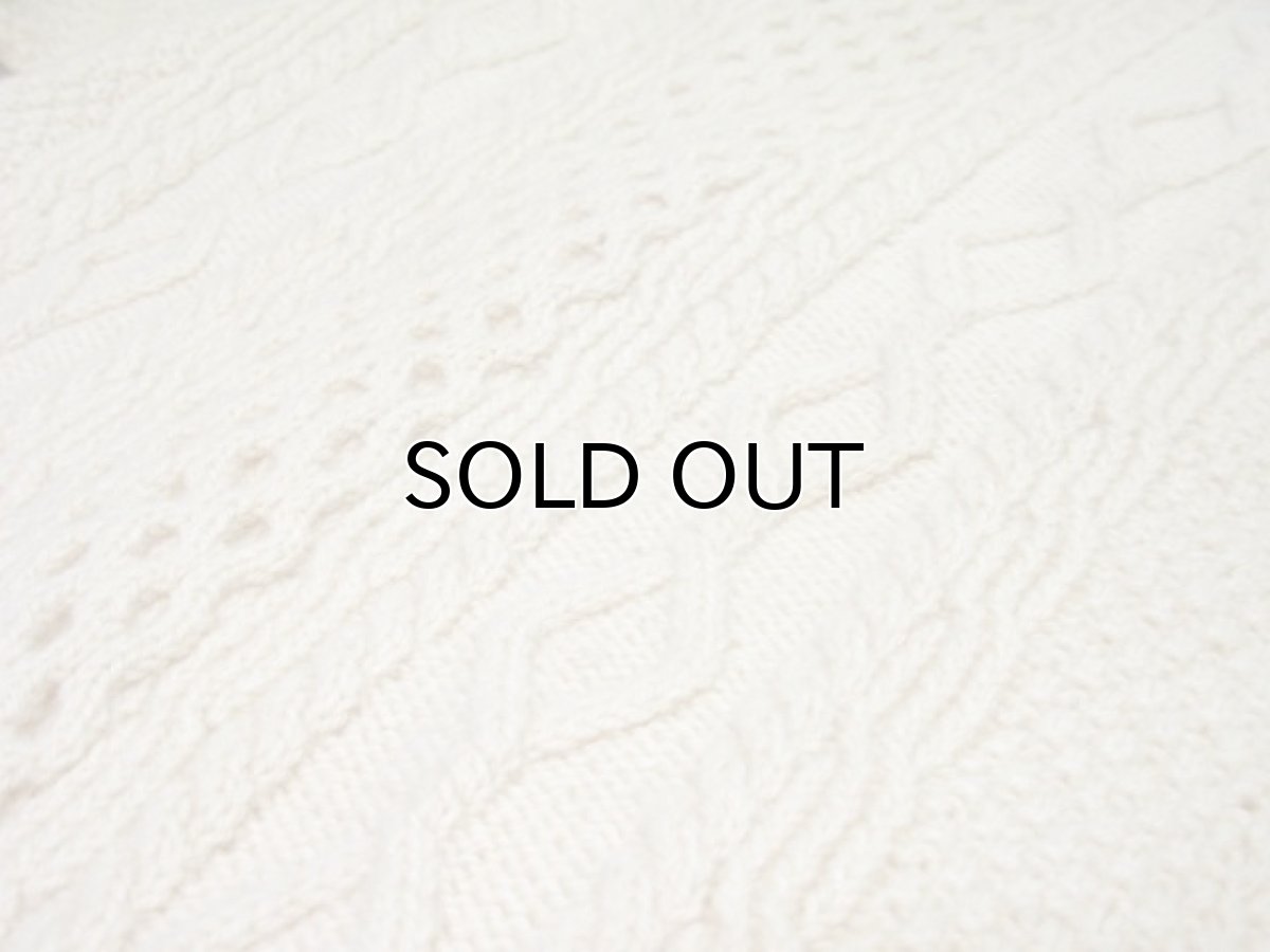 画像4: OLD Europe Fisherman's Sweater (Cardigan)　NATUTAL　size M (表記 無し) (4)