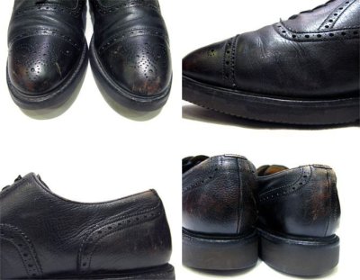 画像2: OLD Church's Medallion Leather Shoes 　BLACK　size 8 ( 26 cm )