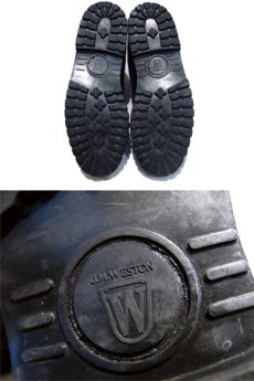 画像3: "J.M.WESTON" Plain Toe Race Up Boots made in France　BLACK　size 7D (約 26.5cm) (3)