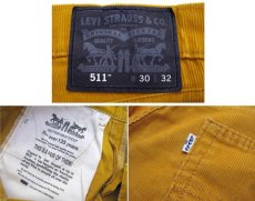 画像4: Levi's 511 Corduroy Skinny Pants　Mustard　size w 31 inch (表記 w30 L32) (4)