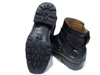 画像1: 1980's~ Squire Toe Strap Boots made in Mexico　BLACK　size 42 (約 27cm)