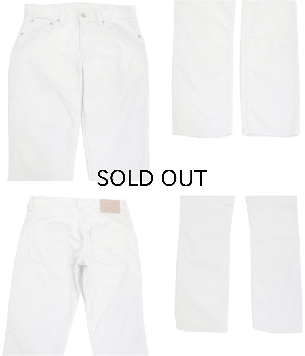画像3: Levi's 511 Corduroy Skinny Pants　White　size w 31.5 inch (表記 w30 L30) (3)