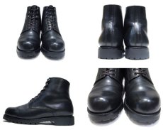 画像2: "J.M.WESTON" Plain Toe Race Up Boots made in France　BLACK　size 7D (約 26.5cm) (2)