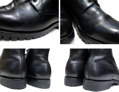 画像1: "J.M.WESTON" Plain Toe Race Up Boots made in France　BLACK　size 7D (約 26.5cm)