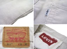 画像4: Levi's 511 Corduroy Skinny Pants　White　size w 31.5 inch (表記 w30 L30) (4)