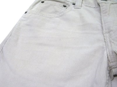 画像1: Levi's 511 Corduroy Skinny Pants　White　size w 31.5 inch (表記 w30 L30)