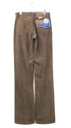 画像2: 1980''s "Lee" Regular Fit Corduroy Straight Pants Dead Stock　BROWN　size w28 inch (表記 w29 L34) (2)