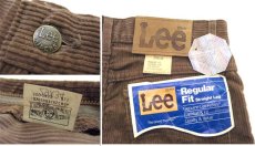 画像4: 1980''s "Lee" Regular Fit Corduroy Straight Pants Dead Stock　BROWN　size w28 inch (表記 w29 L34) (4)