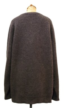 画像2: "Mr. Johnmax" V-neck Pullover Sweater　BROWN　size M - L (表記 なし) (2)