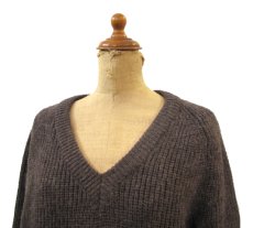 画像3: "Mr. Johnmax" V-neck Pullover Sweater　BROWN　size M - L (表記 なし) (3)