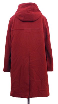 画像2: "Calvin Klein" Hooded Melton Wool Coat made in ITALY　RED　size S - M (表記 不明) (2)