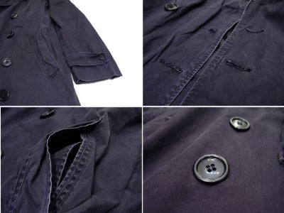 画像3: 1960's~ U.S. NAVY Double Breasted Trench Coat 　NAVY　size M - L  (表記 S 34-36)