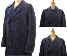 画像3: 1960's~ U.S. NAVY Double Breasted Trench Coat 　NAVY　size M - L  (表記 S 34-36) (3)