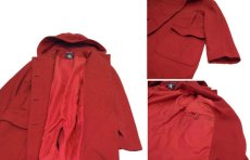 画像5: "Calvin Klein" Hooded Melton Wool Coat made in ITALY　RED　size S - M (表記 不明) (5)