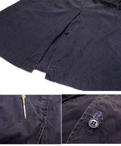 画像1: 1960's~ U.S. NAVY Double Breasted Trench Coat 　NAVY　size M - L  (表記 S 34-36)