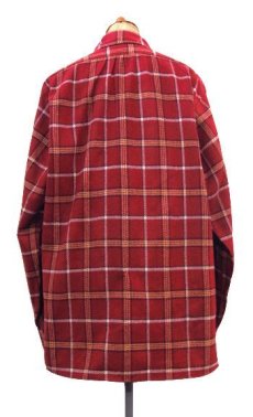 画像2: 1940-50's "McGREGOR"  L/S Woo Shirts　RED　size M - L (表記 M) (2)
