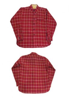画像3: 1940-50's "McGREGOR"  L/S Woo Shirts　RED　size M - L (表記 M) (3)