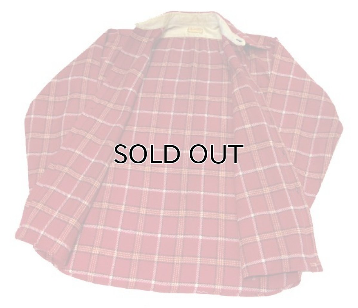画像4: 1940-50's "McGREGOR"  L/S Woo Shirts RED size M - L (表記 M) (4)