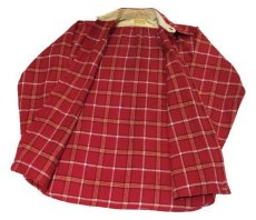 画像4: 1940-50's "McGREGOR"  L/S Woo Shirts　RED　size M - L (表記 M) (4)