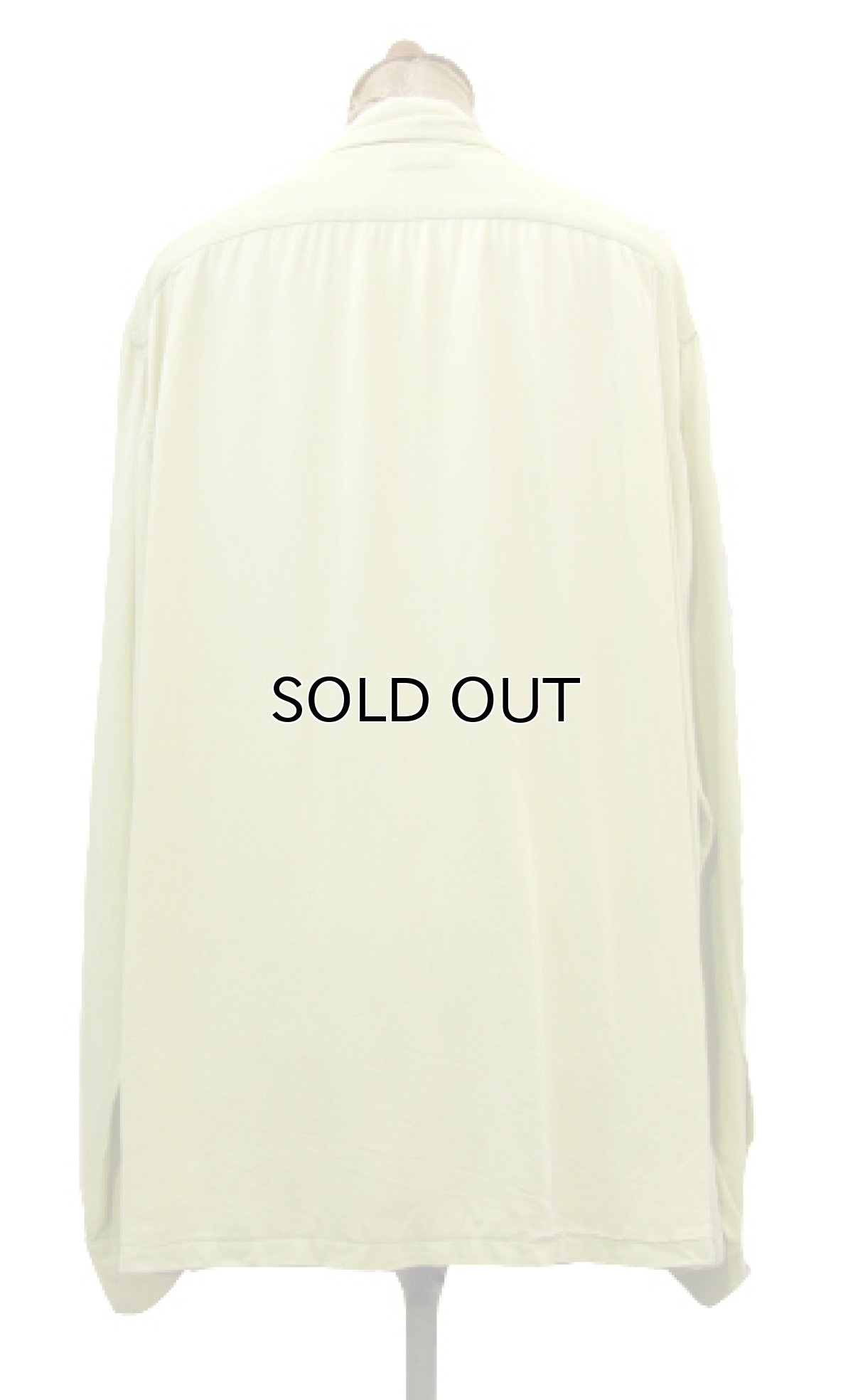 画像2: 1940-50's "Lodon Shop" Design Pocket L/S Rayon Shirts　GREEN　size M - L (表記 不明) (2)