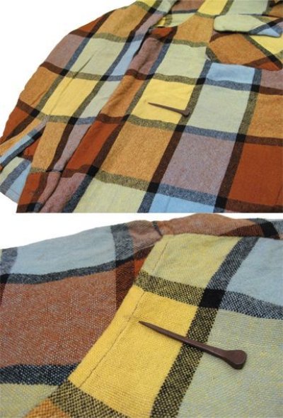 画像2: ~1960's "McGREGOR"  L/S Wool Box Shirts　YELLOW　size L (表記 L)