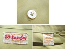 画像5: 1940-50's "Lodon Shop" Design Pocket L/S Rayon Shirts　GREEN　size M - L (表記 不明) (5)
