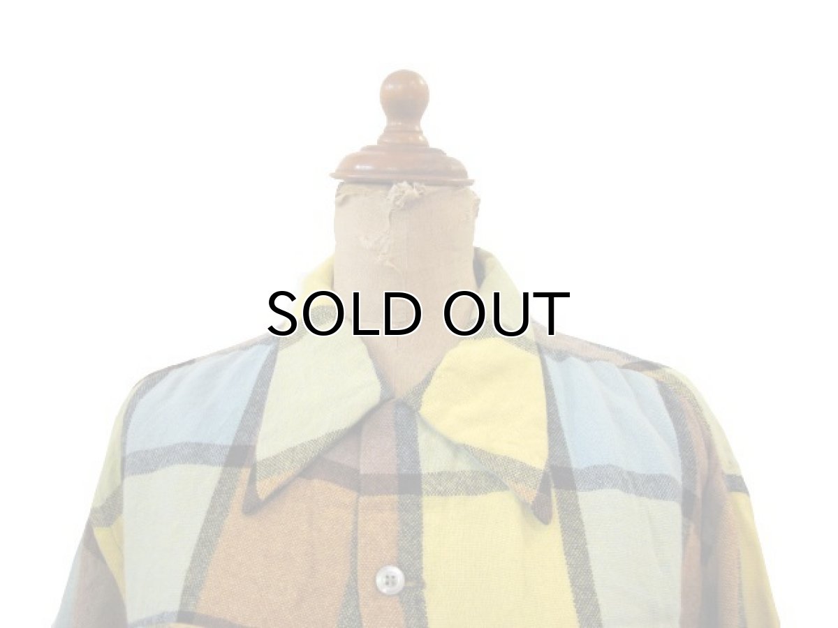 画像3: ~1960's "McGREGOR"  L/S Wool Box Shirts　YELLOW　size L (表記 L) (3)