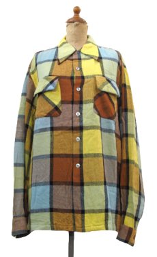 画像1: ~1960's "McGREGOR"  L/S Wool Box Shirts　YELLOW　size L (表記 L) (1)