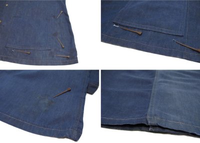 画像3: 1960's VAT DYE Denim 2 Tone Color Worker Jacket　BLUE　size XL (表記 なし)