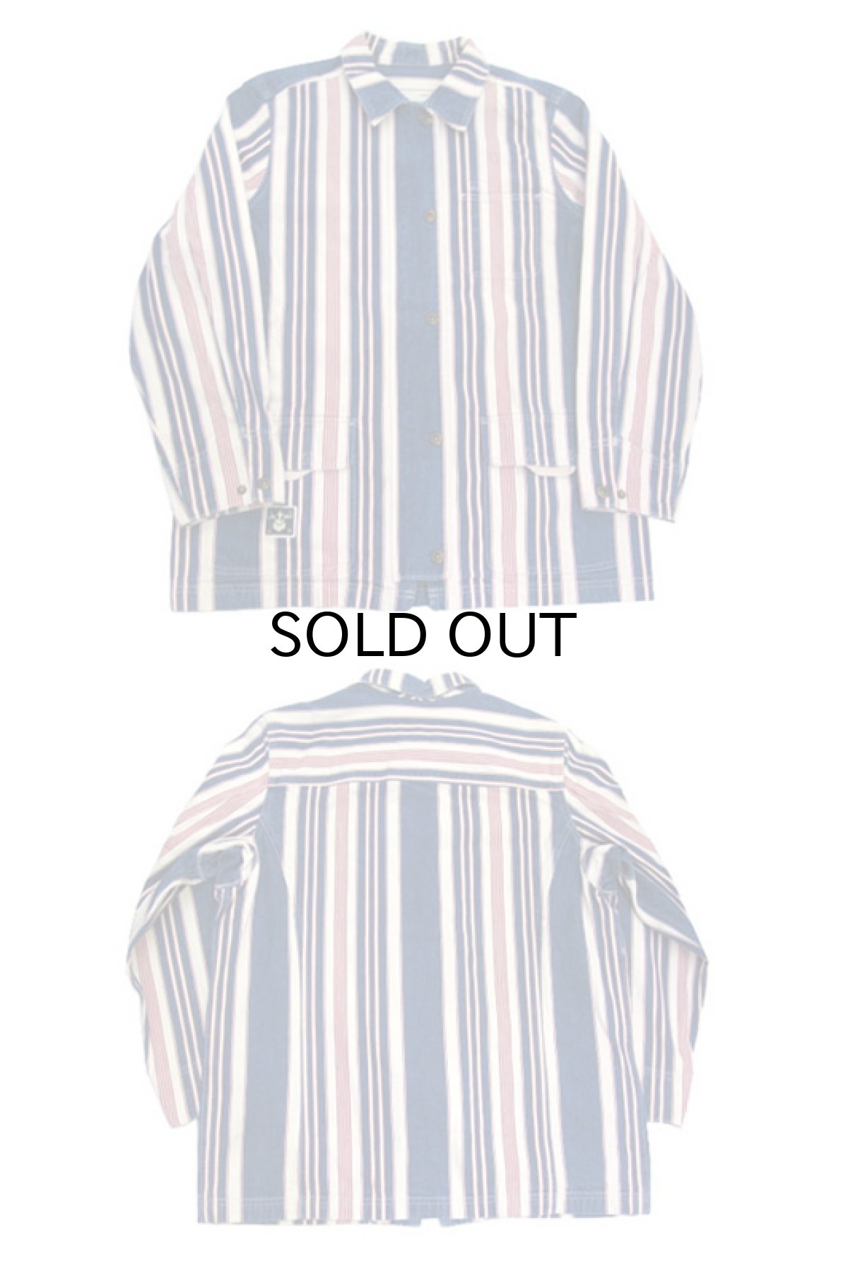 画像5: Ralph Lauren "Lauren Jeans Company" Multi Stripe Denim Coverall　size M - L (表記 L) (5)