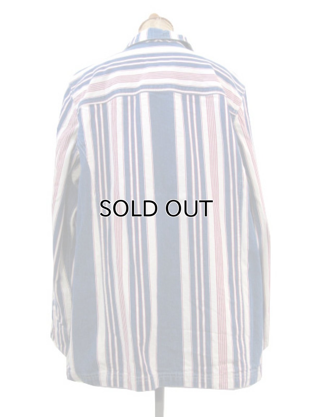 画像2: Ralph Lauren "Lauren Jeans Company" Multi Stripe Denim Coverall　size M - L (表記 L) (2)