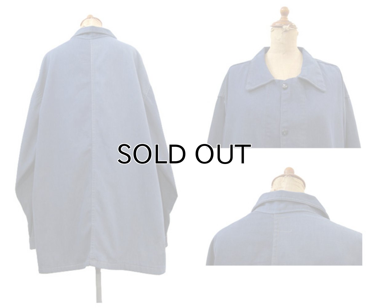 画像2: 1960's VAT DYE Denim 2 Tone Color Worker Jacket　BLUE　size XL (表記 なし) (2)