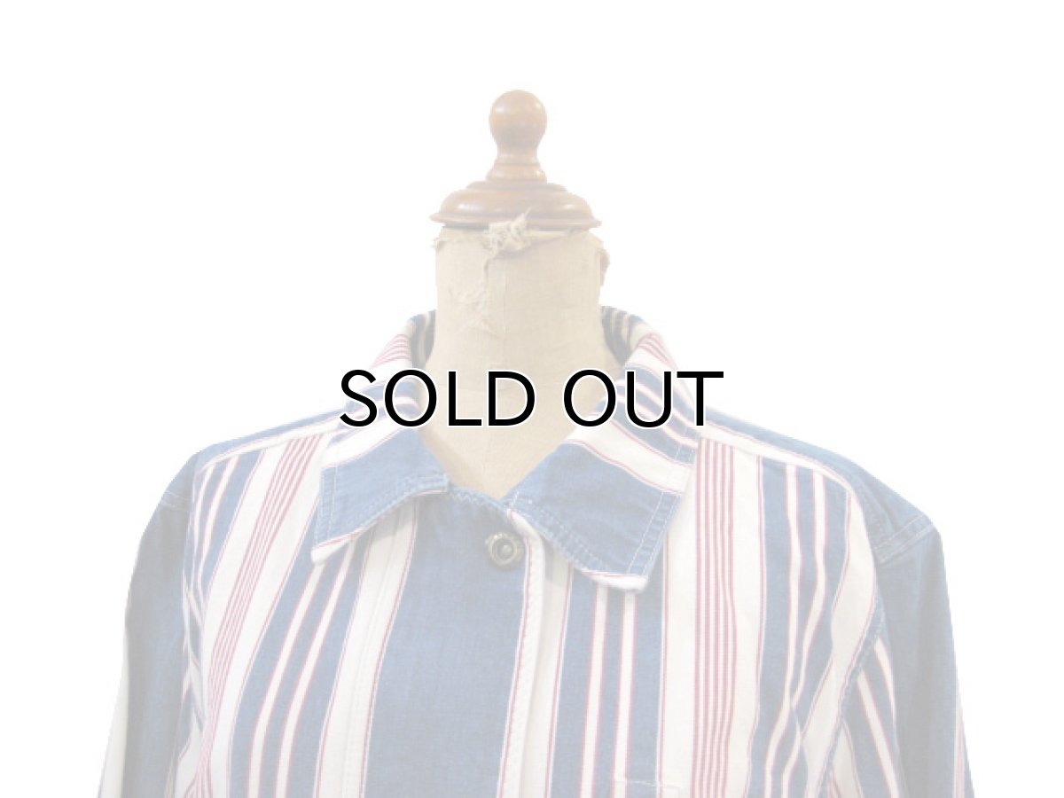 画像3: Ralph Lauren "Lauren Jeans Company" Multi Stripe Denim Coverall　size M - L (表記 L) (3)