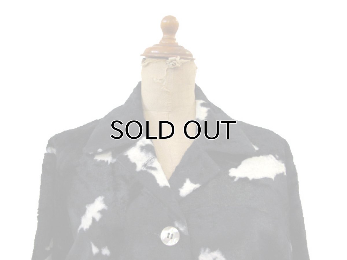 画像3: 1970's Cow Spot Pattern Box Blouson　Black / White　size S - M (表記 不明) (3)