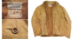 画像4: 1940-50's~ "Hatties" Suede Leather Button Jacket　BEIGE　size S (表記 不明) (4)