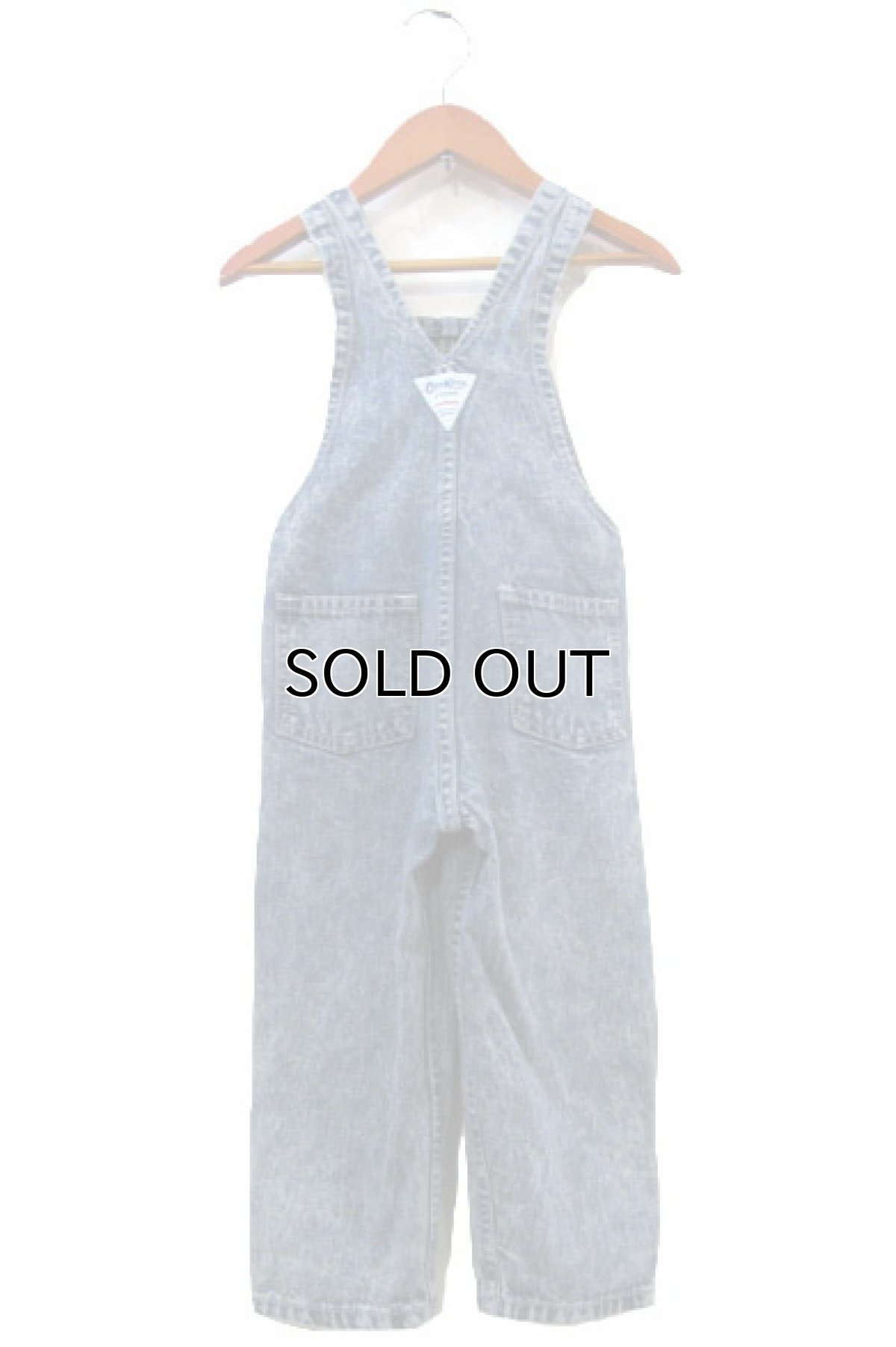 画像2: 1970-80's KIDS "OSHKOSH B'GOSH" Chemical Wash Denim Overall Blue Denim size 表記 3T (2)