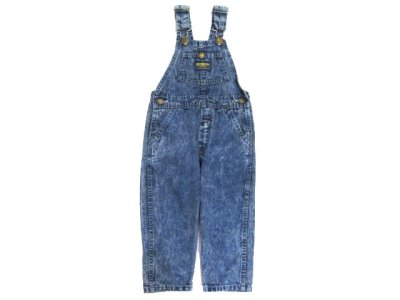 画像1: 1970-80's KIDS "OSHKOSH B'GOSH" Chemical Wash Denim Overall　Blue Denim　size 表記 3T