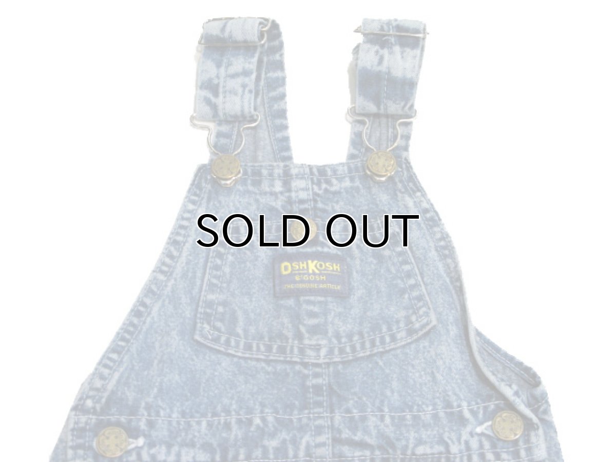 画像4: 1970-80's KIDS "OSHKOSH B'GOSH" Chemical Wash Denim Overall Blue Denim size 表記 3T (4)