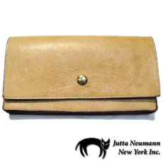 画像1: "JUTTA NEUMANN" Leather Wallet "the Waiter's Wallet"  color : OAK / Brown 長財布 (1)