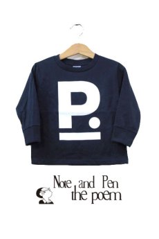 画像1: "ポエムのロンティー"  for KID'S　 " P "　NAVY　size  2 (80cm) / 3 (90cm~95cm) (1)