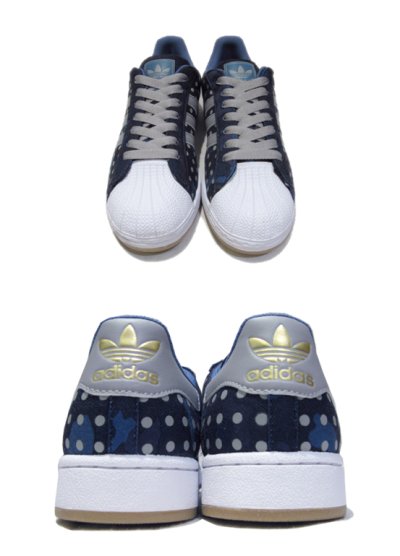 画像1: NEW◆adidas "SUPER STAR II" Canvas Dot Sneaker　BLUE　size  9 ,  9.5