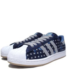 画像1: NEW◆adidas "SUPER STAR II" Canvas Dot Sneaker　BLUE　size  9 ,  9.5 (1)