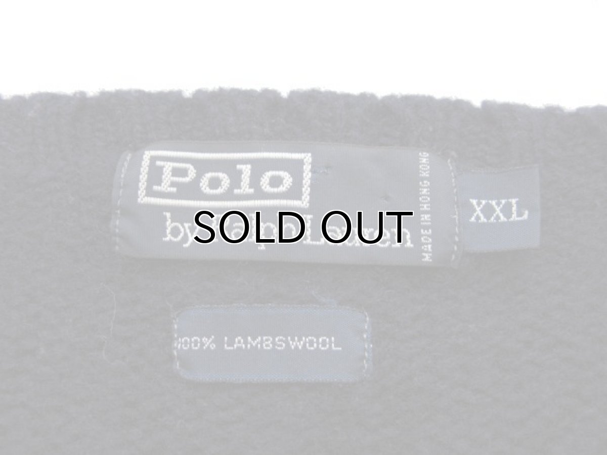 画像3: "Polo by Ralph Lauren" US Flag Pullover Wool Sweater　NAVY　size L - XL (表記 XXL) (3)
