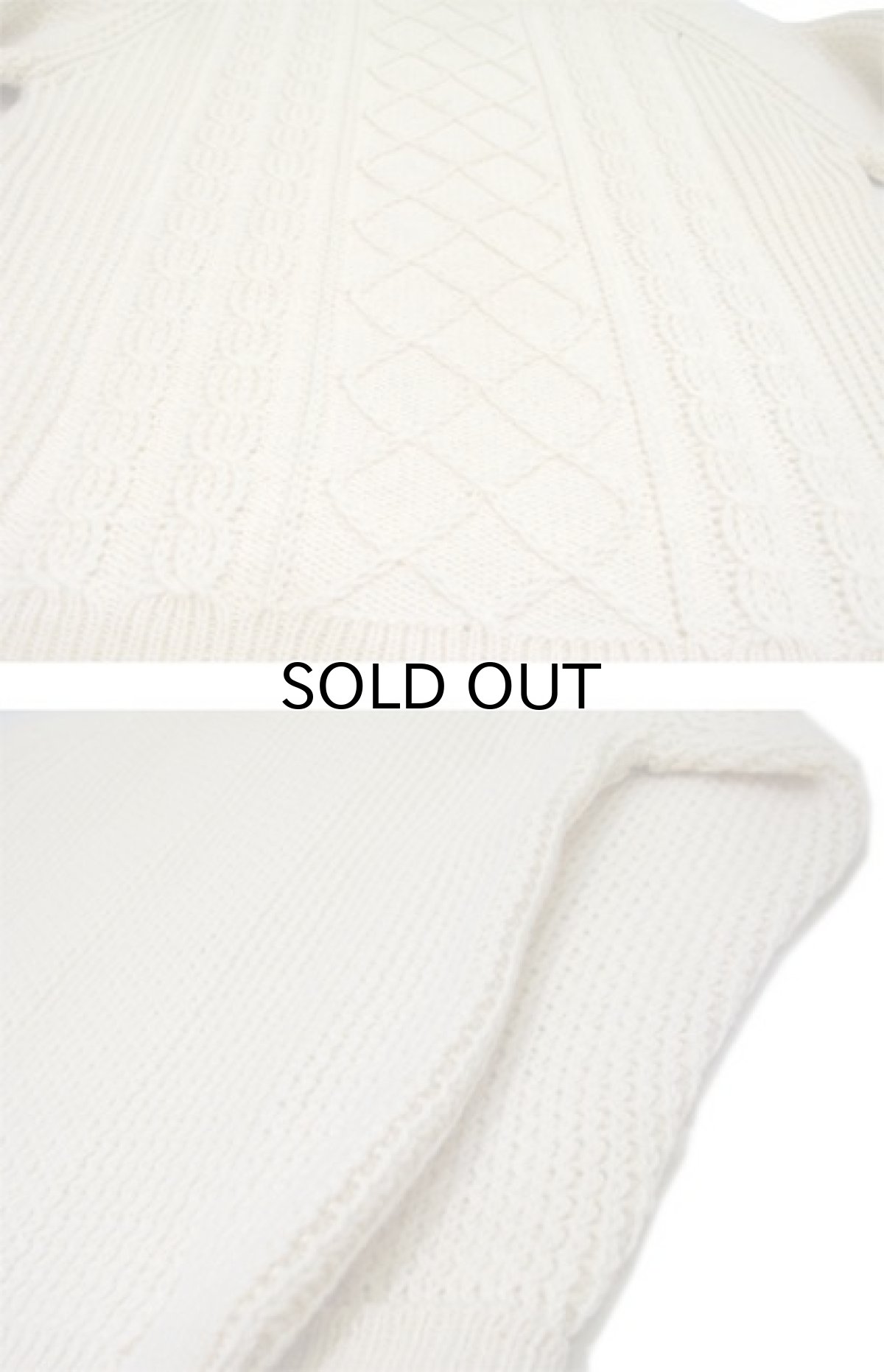 画像5: "St Michael" Turtle Neck Cable Wool Sweater NATURAL size M - L (表記 40) (5)