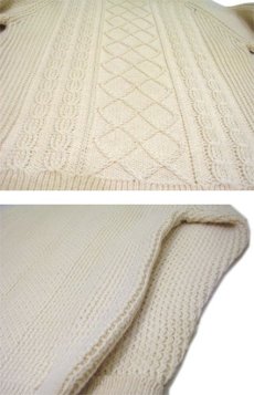 画像5: "St Michael" Turtle Neck Cable Wool Sweater　NATURAL　size M - L (表記 40) (5)