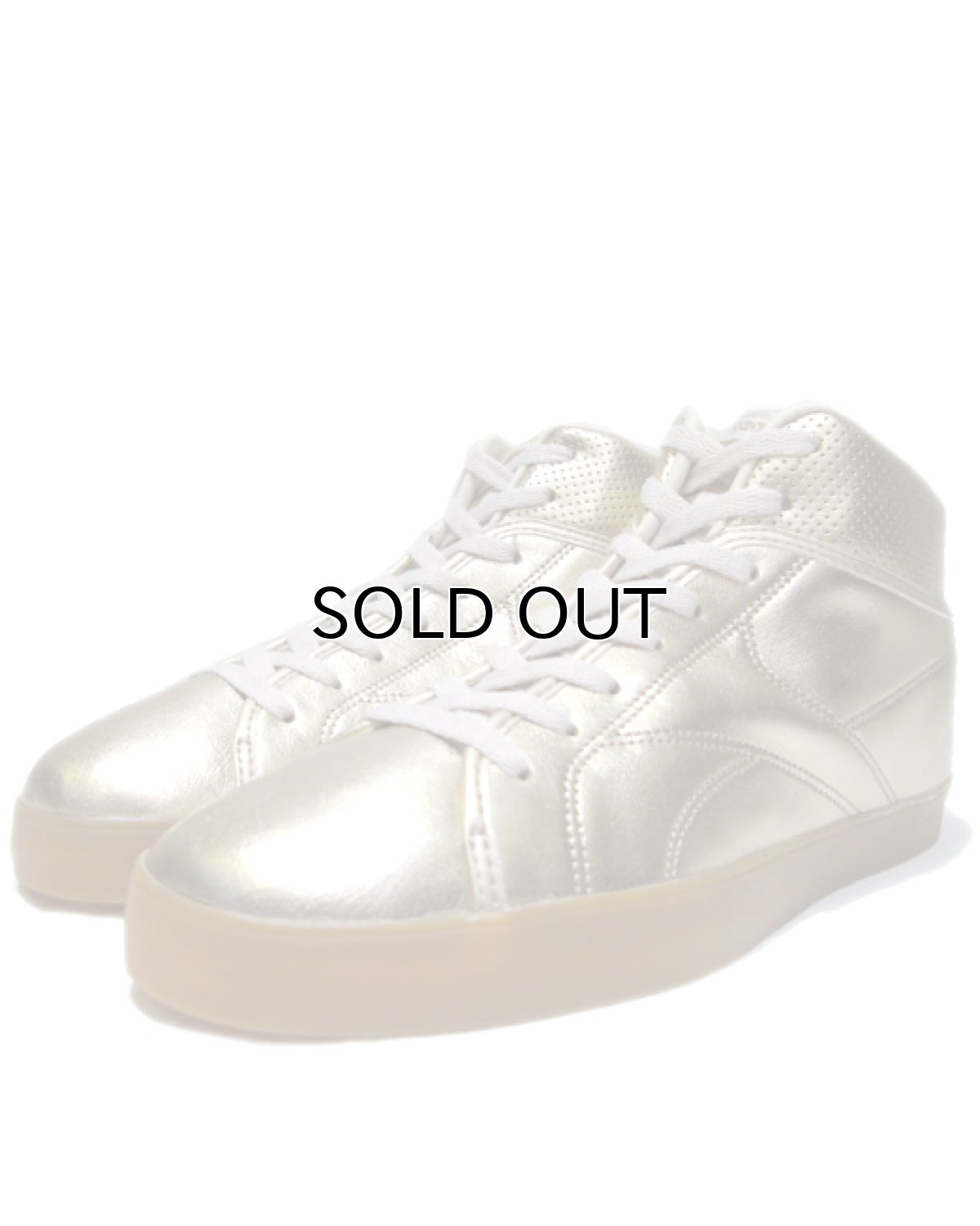 画像1: NEW "Reebok" Gold Foil Hi-Cut Sneaker　Silver　size 10 / 11 (1)